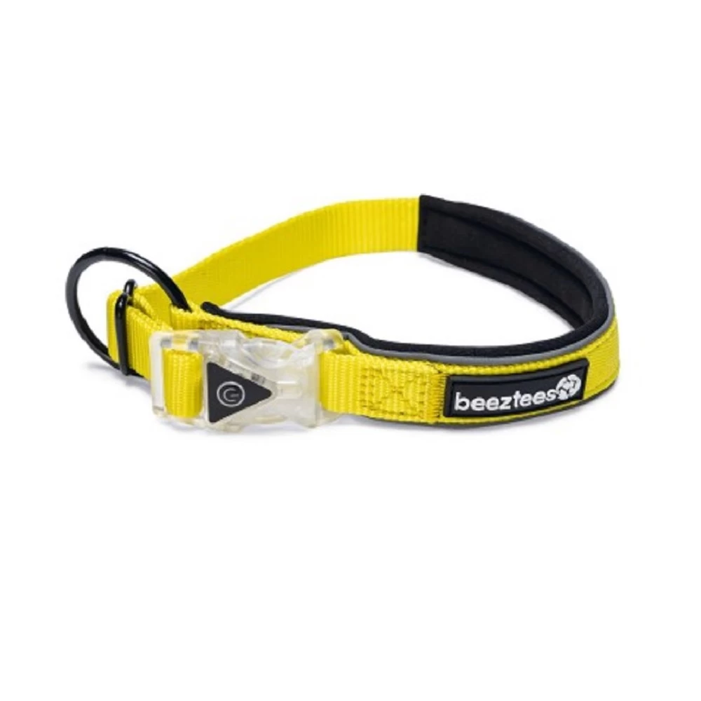 Beeztees Leuchthalsband Safety Gear Parinca Premium Gelb LED Nylon FĂŒr Hunde â Bild 2