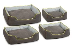 BEEZTEES Liegebett LUMBRO Braun 100 X 70cm Grau-gelb Für Hunde