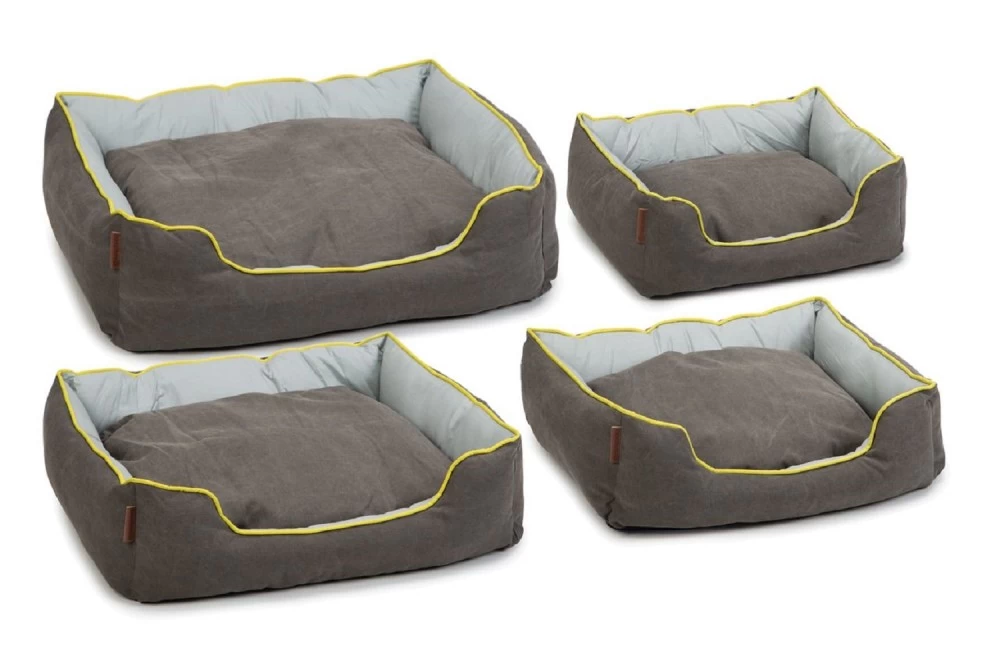 BEEZTEES Liegebett LUMBRO Braun 100 X 70cm Grau-gelb Für Hunde