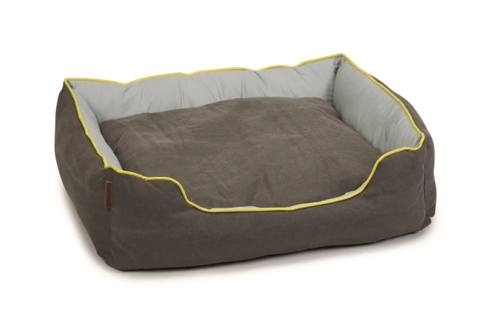 BEEZTEES Liegebett LUMBRO Braun 100 X 70cm Grau-gelb Für Hunde – Bild 2