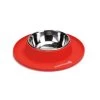 BEEZTEES Napf EDELSTAHLNAPF Silikon Rot 24 X 4,5cm 250ml Für Hunde