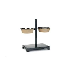 BEEZTEES Napfständer A LA CARTE Höhenverstellbar Edelstahlnapf 2x2,6l Für Hunde