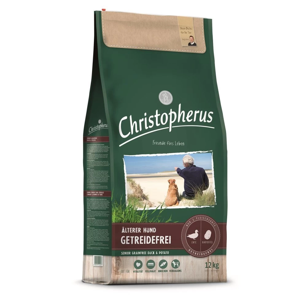 CHRISTOPHERUS Trockenfutter GETREIDEFREI SENIOR Ente Kartoffel Für Hunde – Bild 3