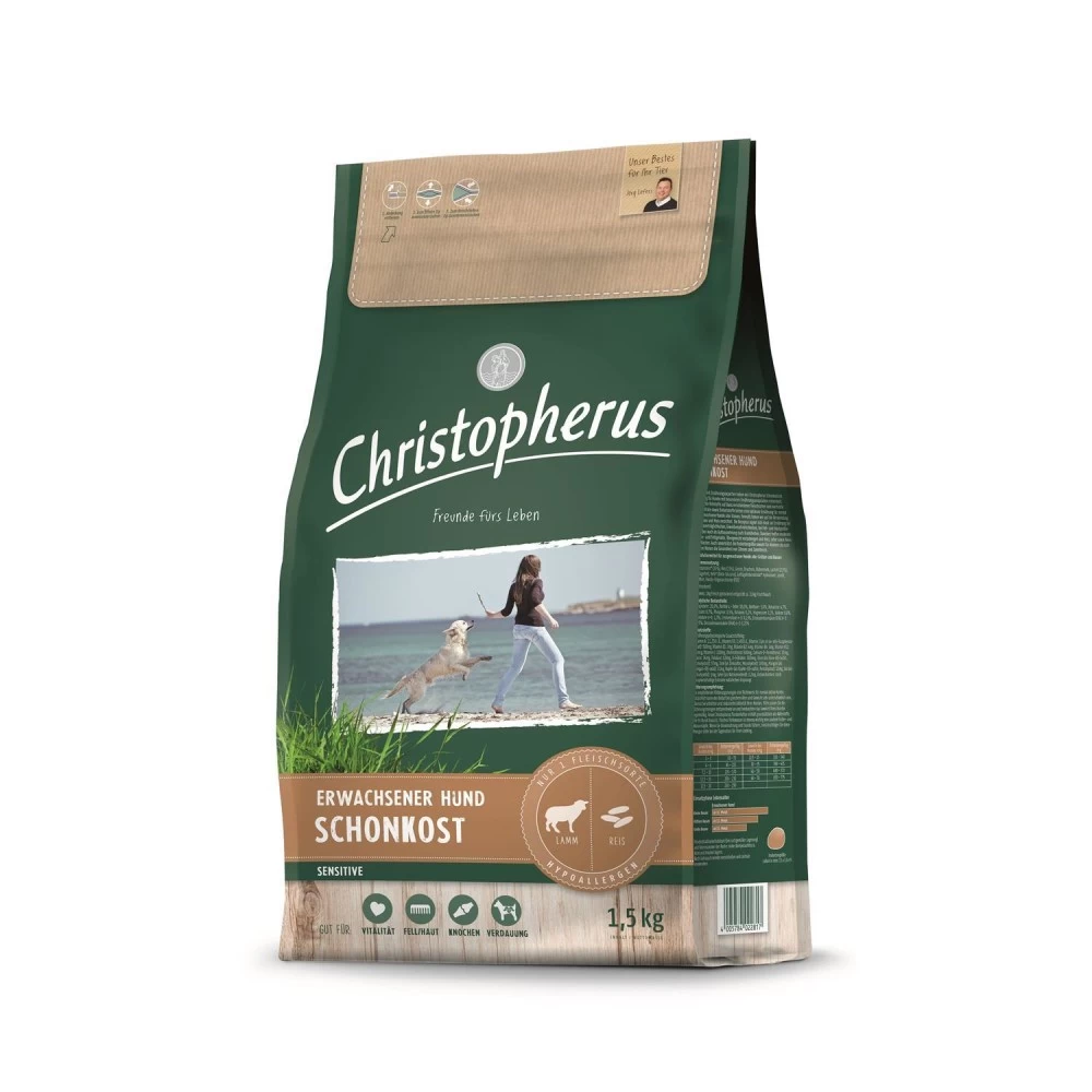 CHRISTOPHERUS Trockenfutter SCHONKOST Lamm Reis FĂĽr Hunde