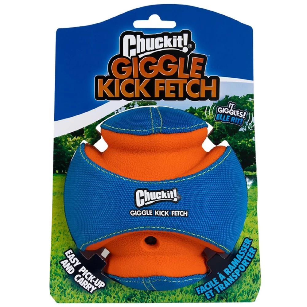 Chuckit! CHUCKIT Ball Giggle KICK FETCH Schaumstoffkern Segeltuch Ø 14 Cm Für Hunde – Bild 3