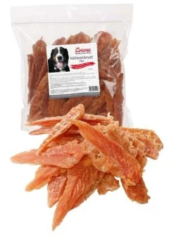 CORWEX Kauartikel HÜHNERBRUST GETROCKNET In Filetform 1,0kg Für Hunde