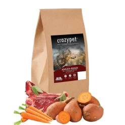 CRAZYPET® Trockenfutter ANGUS-RIND Mit Süßkartoffel Getreidefrei Für Hunde