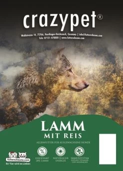 CRAZYPET® Trockenfutter Super Premium LAMM Mit Reis Für Erwachsene Hunde