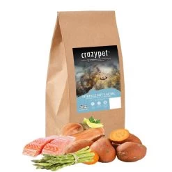 CRAZYPET® Trockenfutter LIGHT FORELLE Mit Lachs Getreidefrei Für Hunde