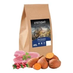 CRAZYPET® Trockenfutter SENIOR TRUTHAHN Mit Süßkartoffel Getreidefrei Für Hunde