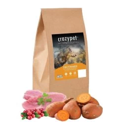 CRAZYPET® Trockenfutter TRUTHAHN Mit Süßkartoffel Getreidefrei Für Hunde