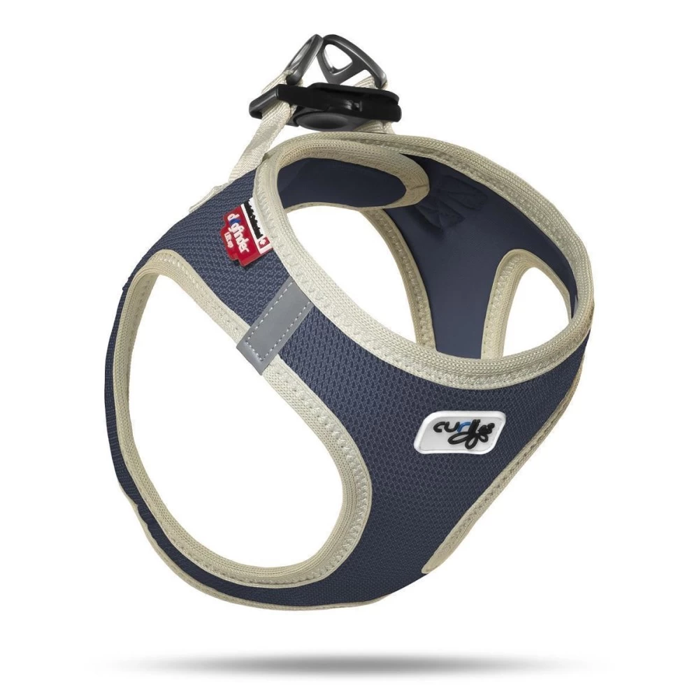 CURLI Brustgeschirr Plush Vest AIR-MESH SE20 Special Edition Peacoat FĂŒr Hunde