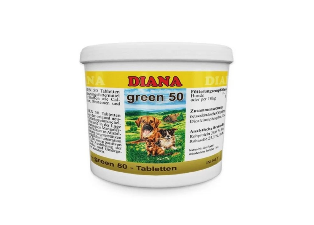 DIANA Ergänzungsfuttermittel GREEN 50 Grünlippmuschel-Tabletten Für Hunde