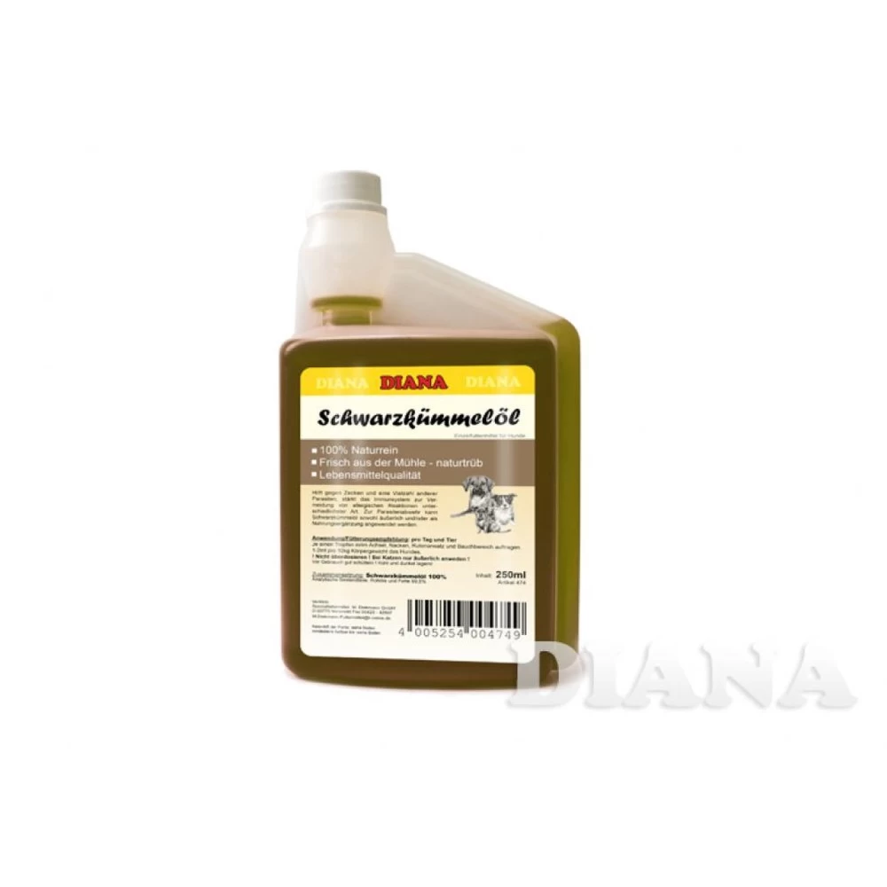 DIANA Nahrungsergänzung SCHWARZKÜMMELÖL Für Hunde 250 Ml