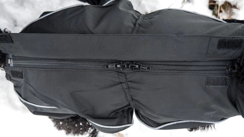 DOGBITE Regenjacke MATT Fexible-System Schwarz Mantel Für Hunde – Bild 7