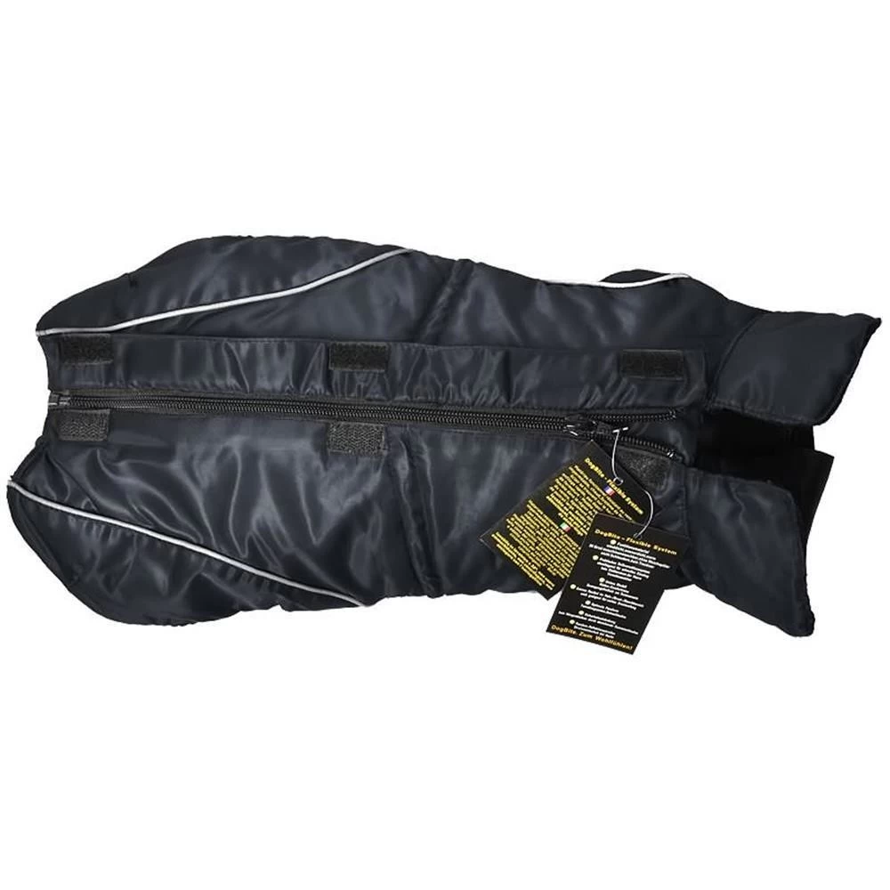 DOGBITE Winterjacke FLEXIBLE SYSTEM Schwarz Mantel Für Hunde – Bild 3