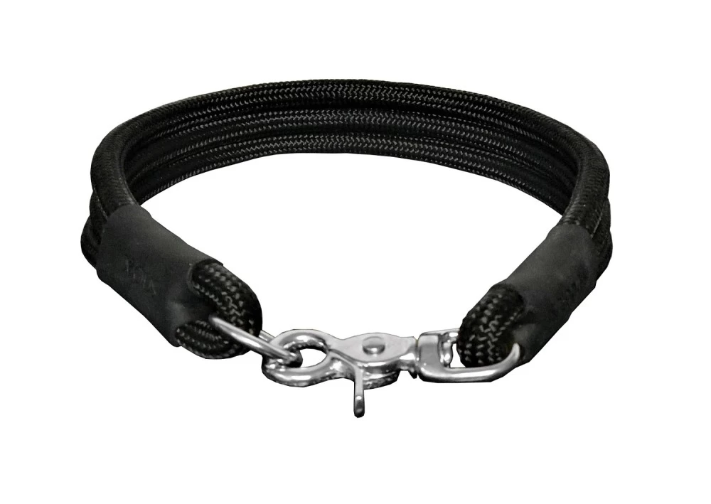 DOGIUS Halsband ARTEMIS Black Queen Leder-Einfassung Schwarz FĂŒr Hunde