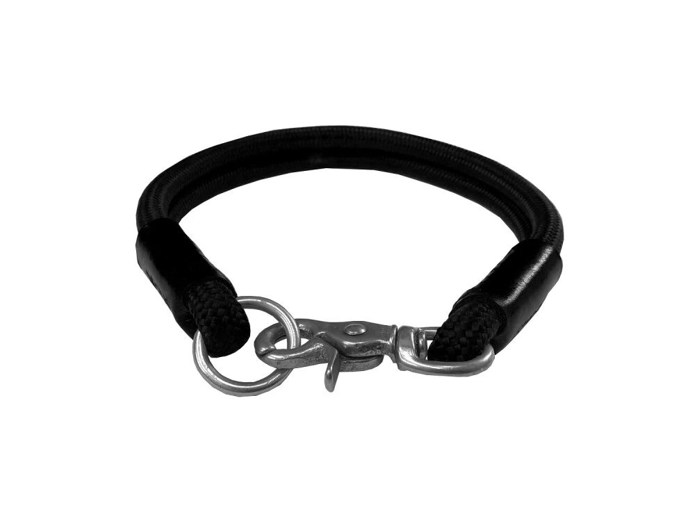 DOGIUS Halsband ARTEMIS Black Queen Leder-Einfassung Schwarz FĂŒr Hunde â Bild 2