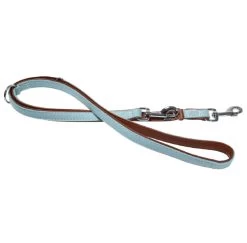 FUTTERSCHEUNE.COM® Filz-Leine LIEBLINGSSTÜCK Blau/braun Leder 2m 22mm Hunde