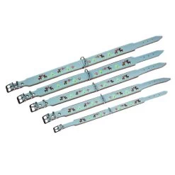 FUTTERSCHEUNE.COM® Filz-Halsband LIEBLINGSSTÜCK Hellblau Leder Unterlegt Hunde