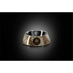 GLÖÖCKLER Dogcouture Napf CROISETTE Mit KRONE Und LEOPARDENMUSTER 700ml