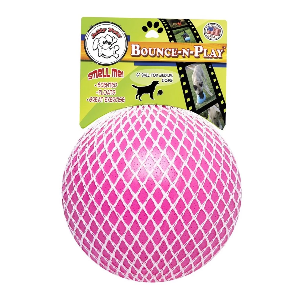 HOLLAND ANIMAL CARE Ball Jolly Bounce-n Play Ø 11cm Rosa Kaugummiduft Für Hunde – Bild 2