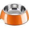 HUNTER Napf MELAMIN-NAPF 350ml Edelstahlnapf Herausnehmbar Orange Für Hunde