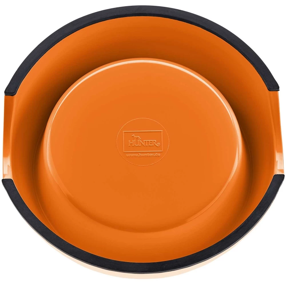 HUNTER Napf MELAMIN-NAPF 350ml Edelstahlnapf Herausnehmbar Orange FĂŒr Hunde â Bild 3
