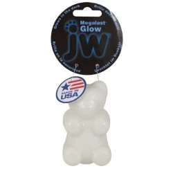 JW PET Spielzeug Megalast Glow Bear Medium 9,5cm Mit Quietscher Für Hunde