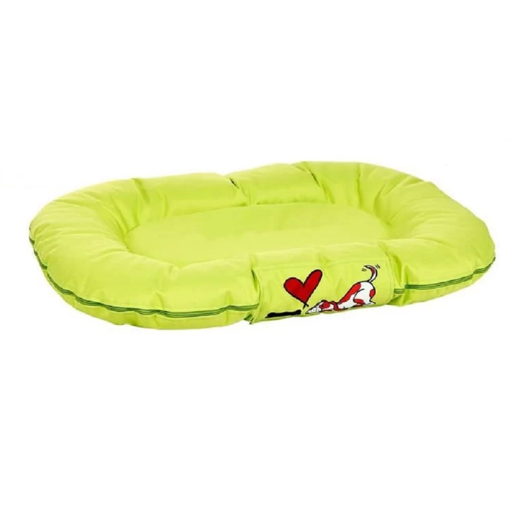 KARLIE Bett MONTENEGRO KISSEN Limette Polyurethan 80 X 60 X 14cm FĂŒr Hunde