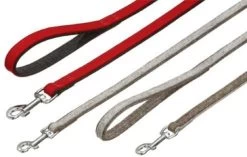 KARLIE Edelfilz-Führleine NATURE Hellgrau-grau Verschiedene Größen Für Hunde