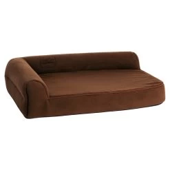 KARLIE FLAMINGO Hundebett ECKIG ORTHO VISCO Braun Für Hunde