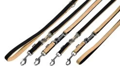 KARLIE FLAMINGO Leine BUFFALO Beige-Schwarz Kunstleder18 Mm X 100 Cm M