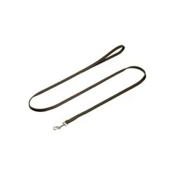 KARLIE FLAMINGO Leine RONDO Leder Geriegelt Braun 22mm 100cm Für Hunde