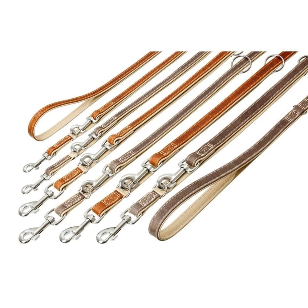 KARLIE Führleine COMFORT LEINE Fettleder GRAU 200cm Für Hunde – Bild 2