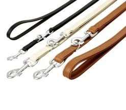 KARLIE Führleine NORDIC LEINE Hirschleder Farbe Biscuit 14mm 200cm Für Hunde