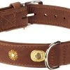 KARLIE Halsband Buffalo Deco 24mm 35cm Braun Mit Ornament Für Hunde