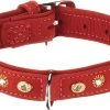 KARLIE Halsband Buffalo Deco 24mm 40cm Rot Mit Ornament Für Hunde