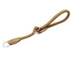 KARLIE Halsband BUFFALO RUND Würger 10mm 40cm Mit Stop Farbe Zimt Für Hunde