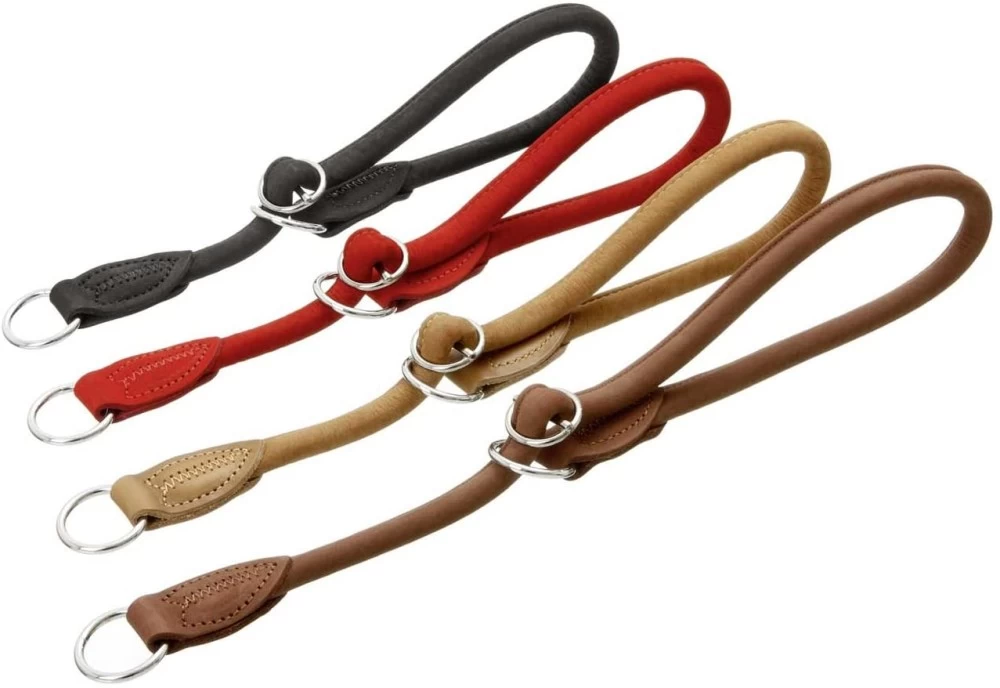 KARLIE Halsband BUFFALO RUND Würger 10mm 40cm Mit Stop Farbe Zimt Für Hunde – Bild 2