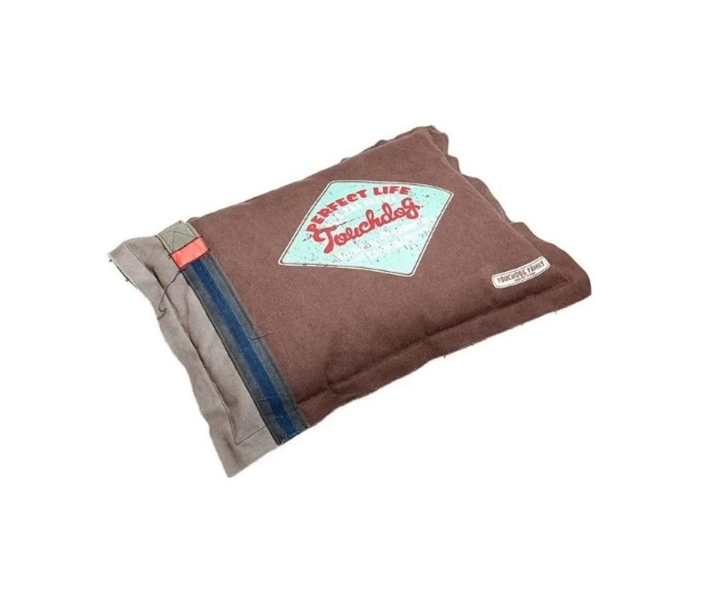 KARLIE Hundekissen TOUCHDOG ECKIG Braun 85cm FĂŒr Hunde