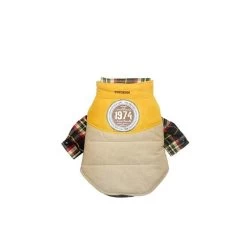 KARLIE Jacke TOUCHDOG COLLEGE JACKET 2in1 Gelb-beige Für Hunde