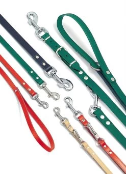 KARLIE Lederführleine KOLIBRI Natur 210cm/18mm Mit Wechselhaken Für Hunde