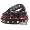 KARLIE Lederhalsband ROCK BY HEINO Schwarz/Rot Für Hunde