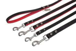 KARLIE Lederleine ROCK BY HEINO Schwarz/Rot Für Hunde