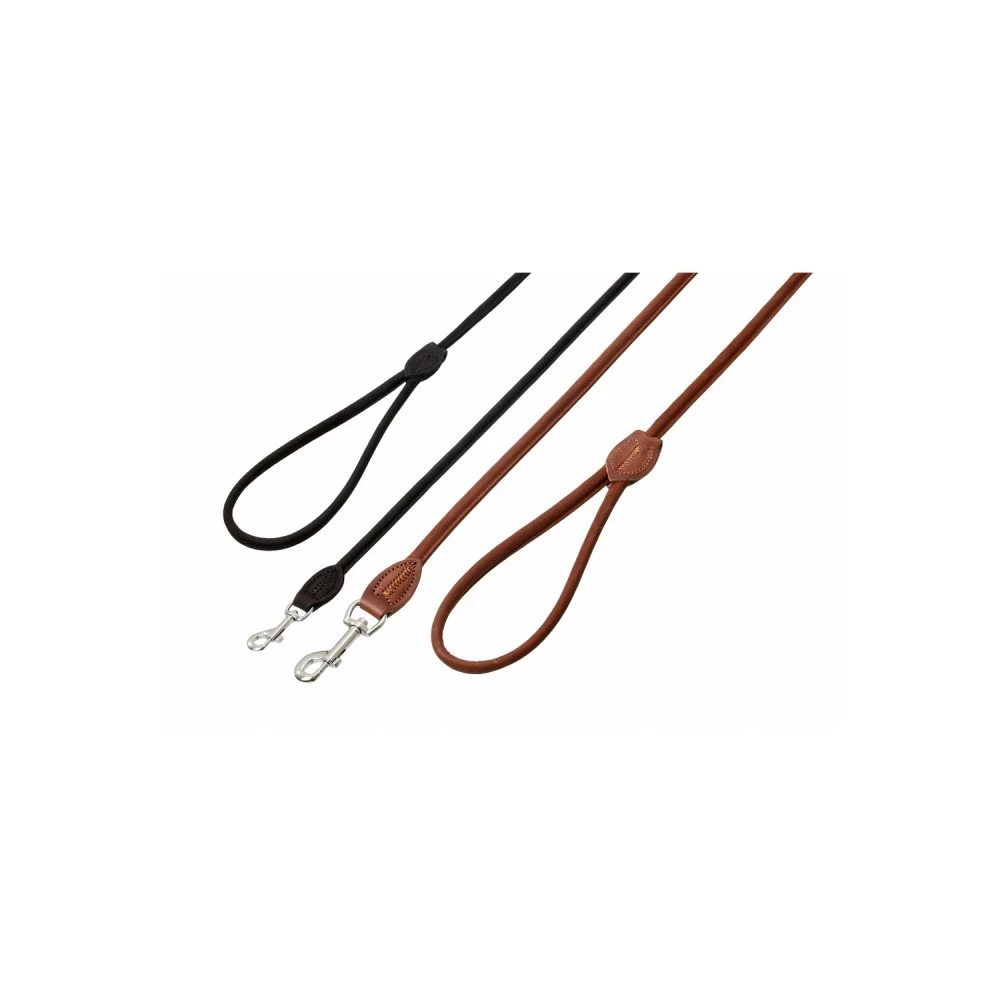 KARLIE Leine BUFFALO Rund Leder 8mm 100cm Braun Für Hunde – Bild 2