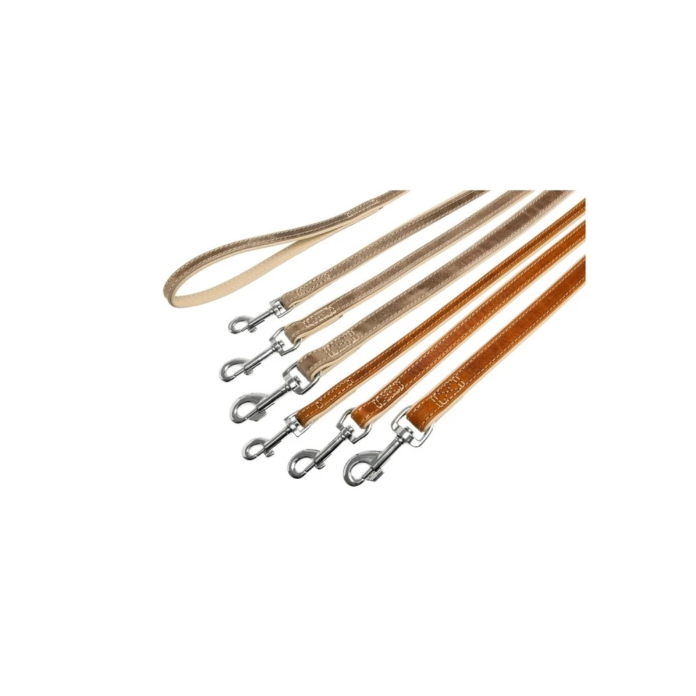 KARLIE Leine COMFORT LEINE Braun 100cm 14mm Softleder Unterlegt Für Hunde – Bild 2