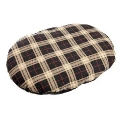 KARLIE Liegekissen TARTAN OVAL 76x60x8cm Kariert Für Hunde & Katzen