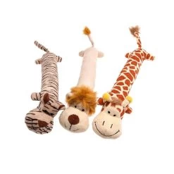 KARLIE Spielzeug PLÜSCH WILD SAFARI 39cm Tiger Löwe Giraffe Sortiert Für Hunde