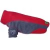 KARLIE TOUCHDOG Hundemantel OUTDOOR FLEECE Rot-grau Für Hündinnen Und Rüden